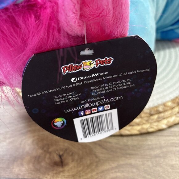 Pillow Pets Trolls Poppy Plush Stuffed Animal NEW w TAGS Dreamworks - Picture 8 of 11
